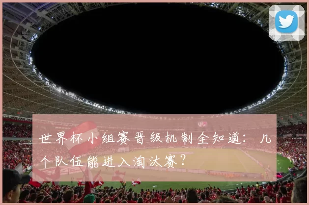 世界杯小组赛晋级机制全知道：几个队伍能进入淘汰赛？