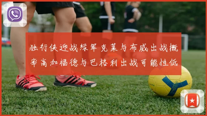 独行侠迎战绿军克莱与布威出战概率高加福德与巴格利出战可能性低