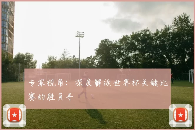 专家视角:深度解读世界杯关键比赛的胜负手