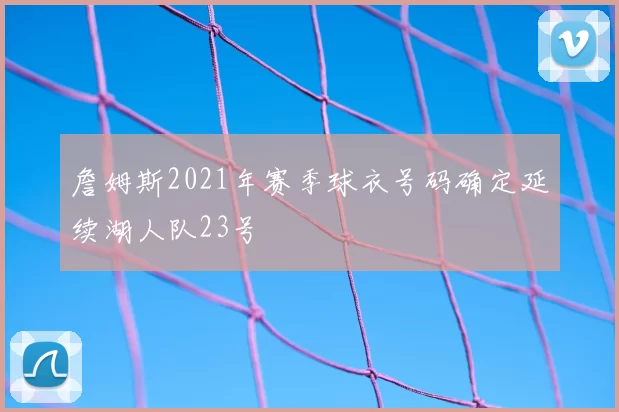 詹姆斯2021年赛季球衣号码确定延续湖人队23号